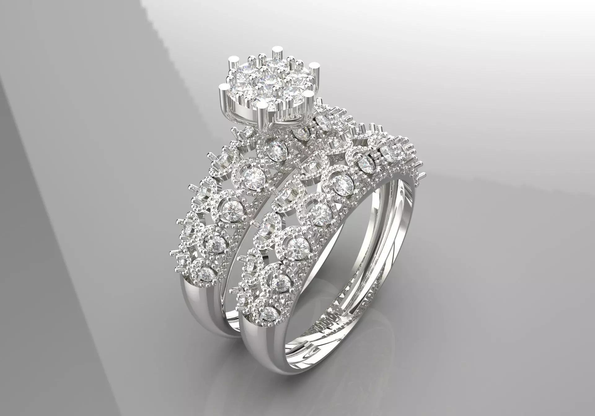 STL 3dM bride wedding ring model wr0013 3D print model