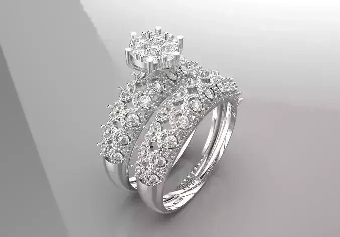 STL 3dM bride wedding ring model wr0013