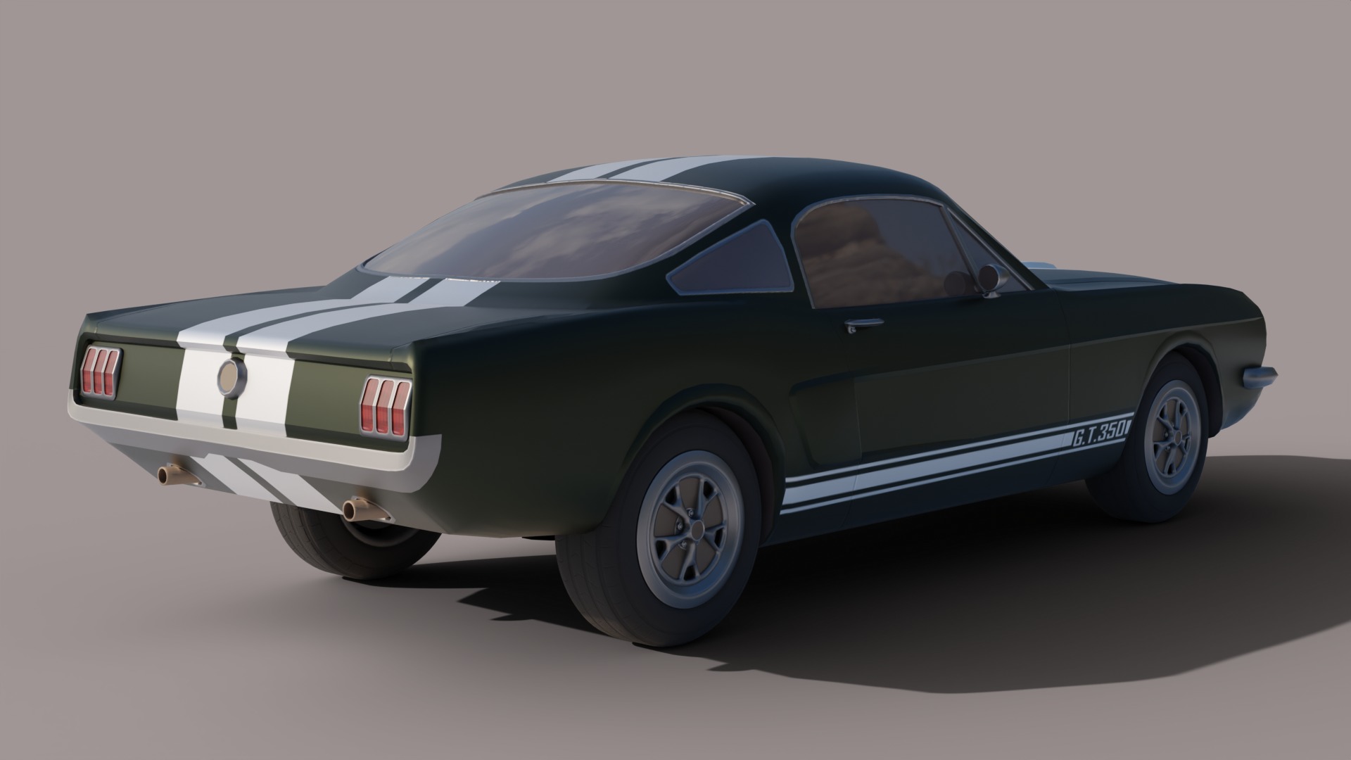 Mustang shelby 1966 GT350 3D model_2