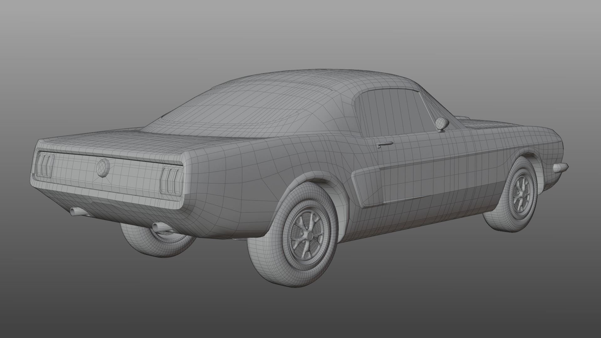 Mustang shelby 1966 GT350 3D model_15