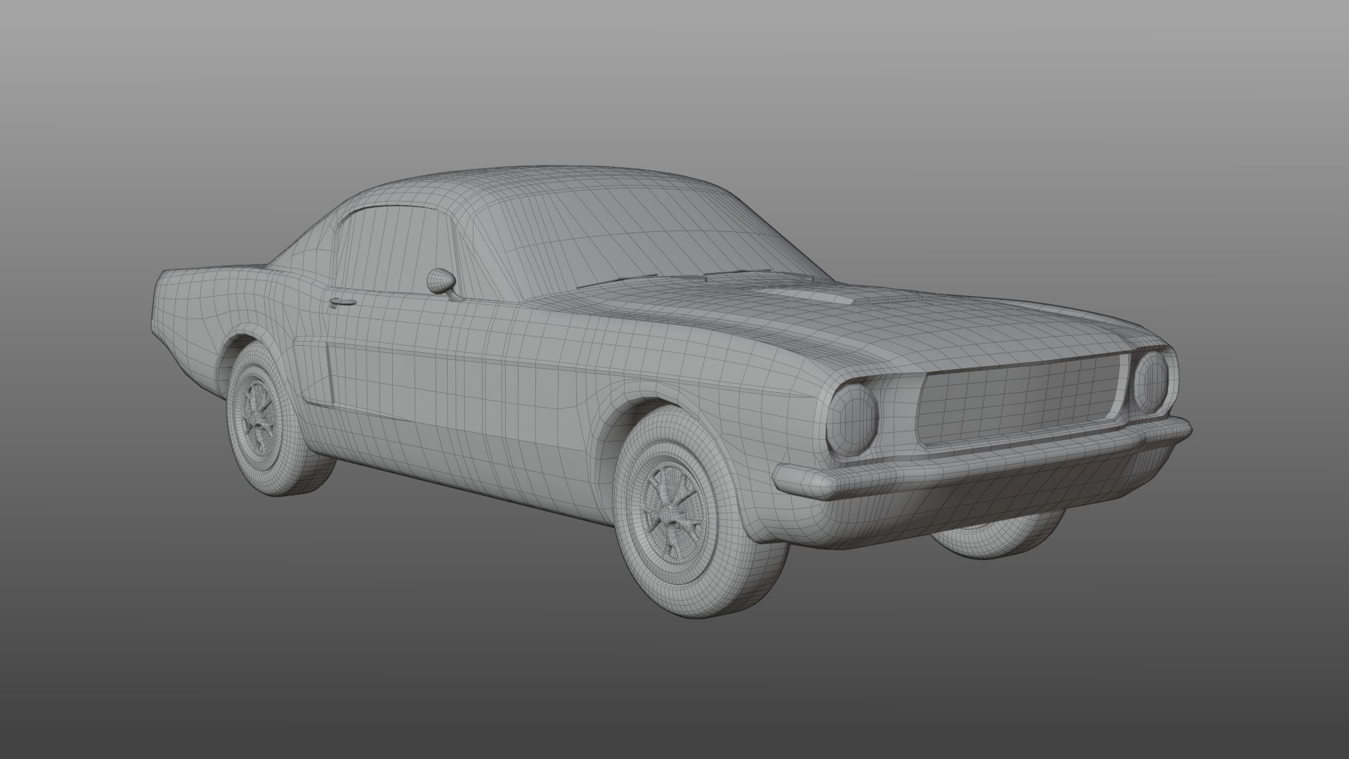 Mustang shelby 1966 GT350 3D model_14