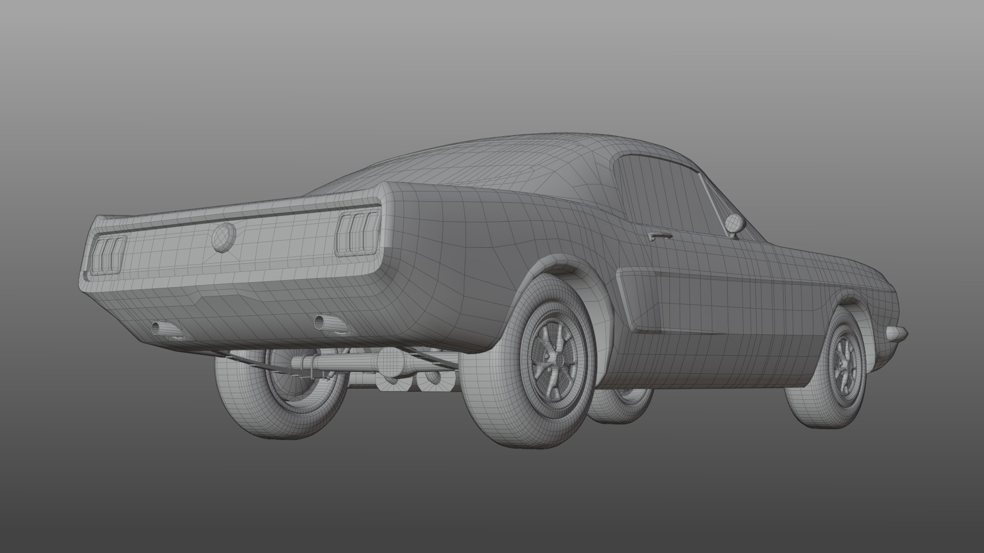 Mustang shelby 1966 GT350 3D model_16