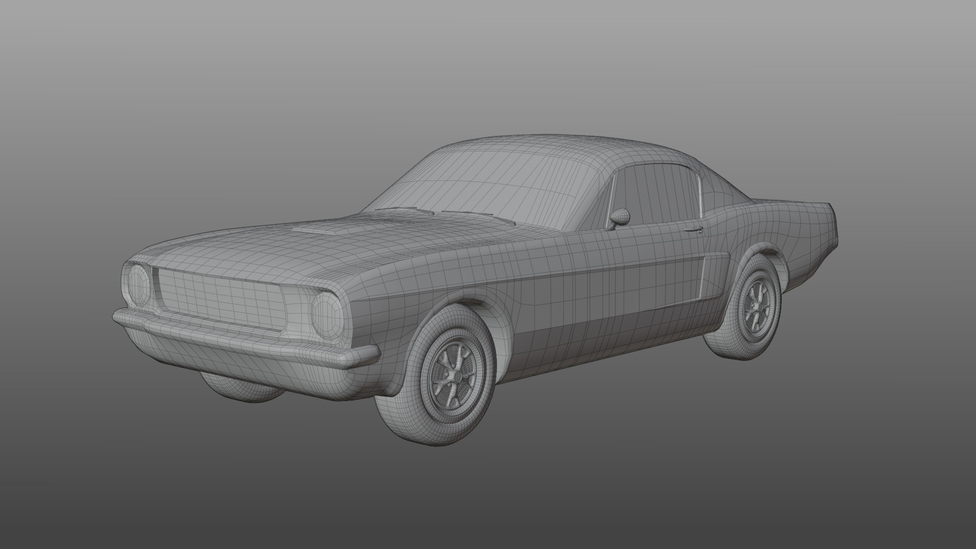 Mustang shelby 1966 GT350 3D model_13