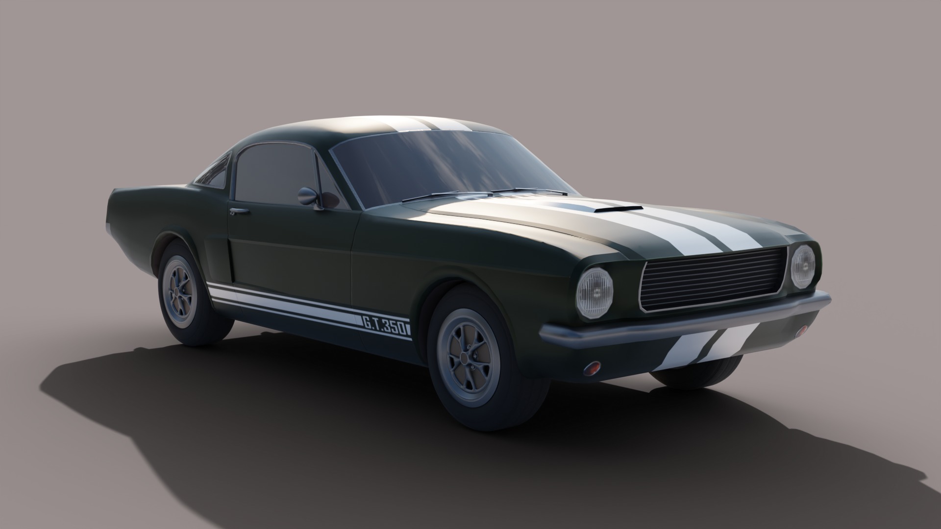 Mustang shelby 1966 GT350 3D model_1