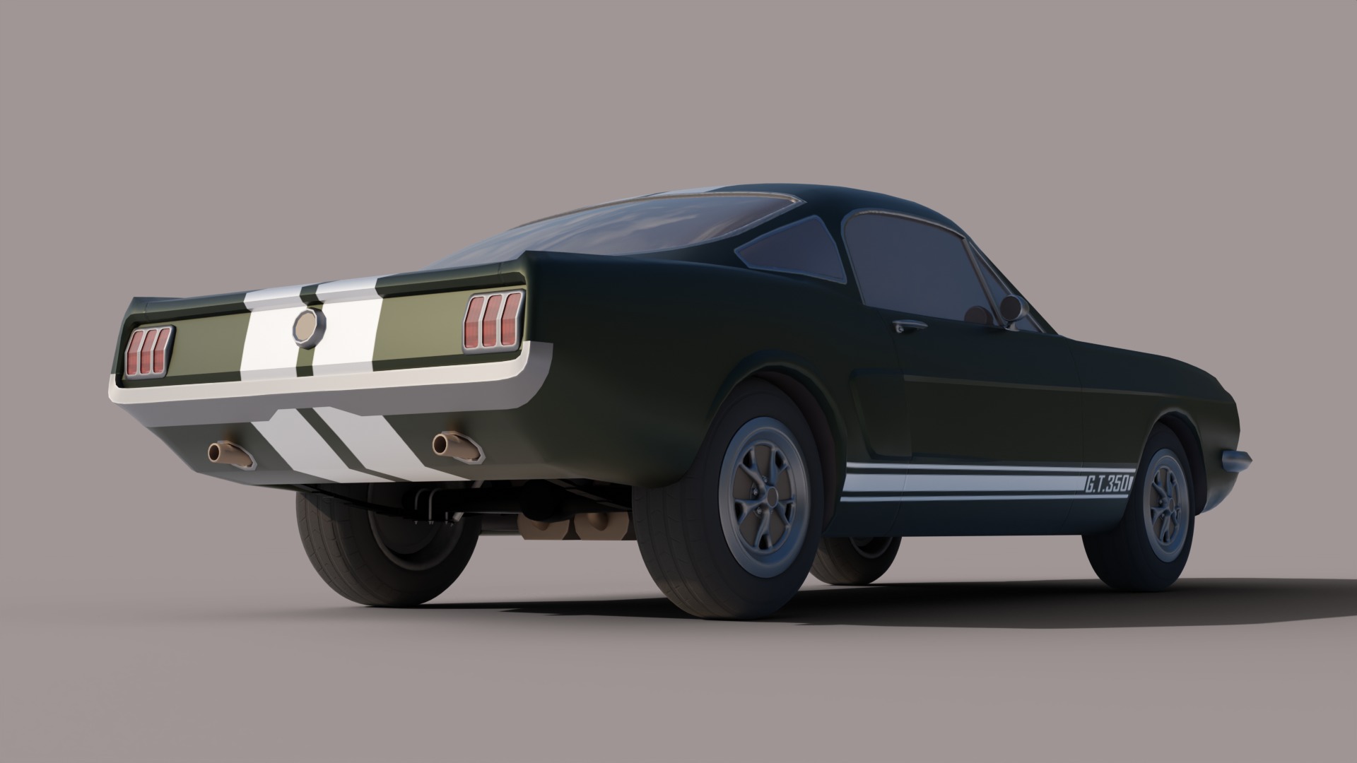 Mustang shelby 1966 GT350 3D model_3