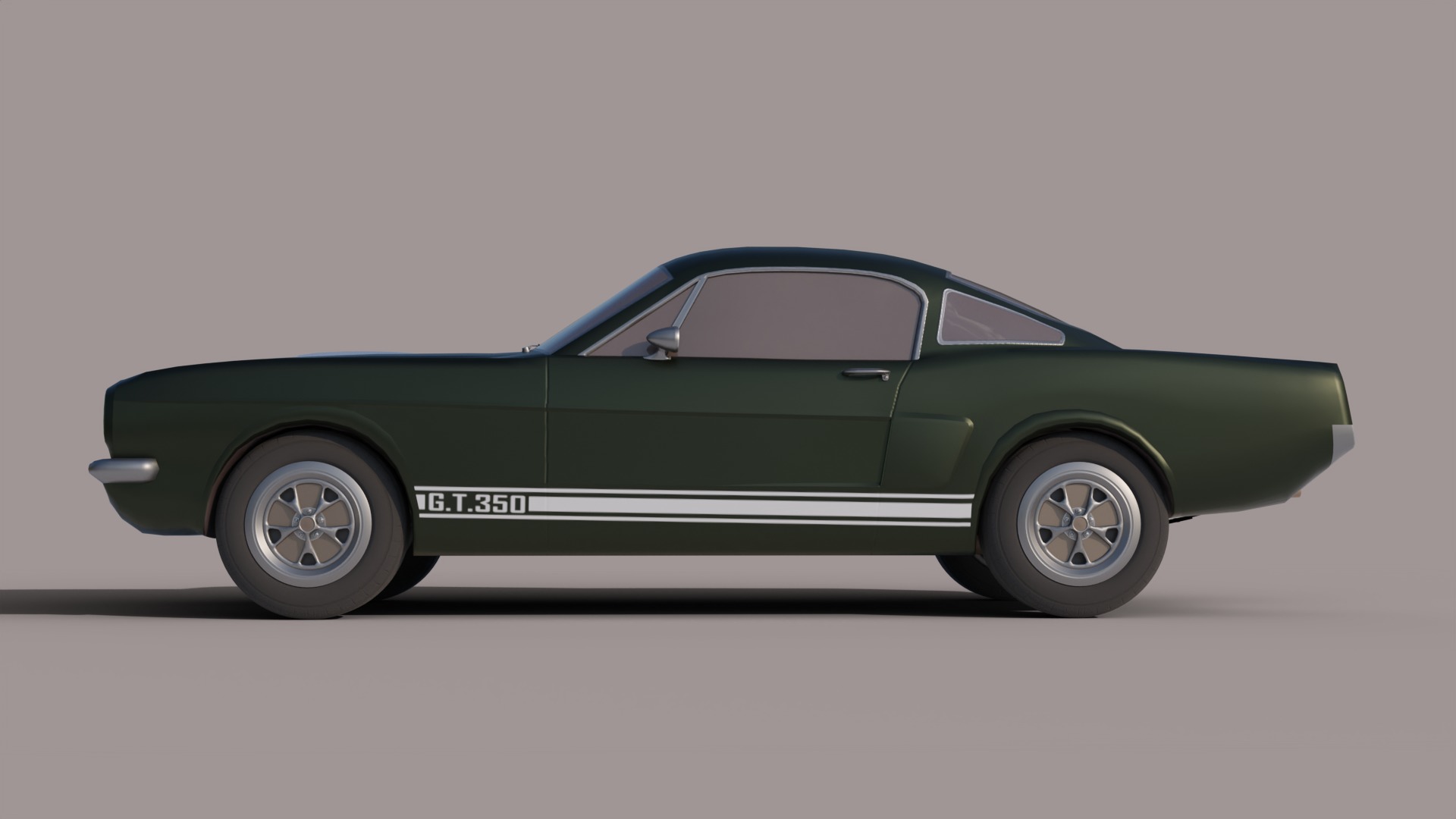 Mustang shelby 1966 GT350 3D model_5