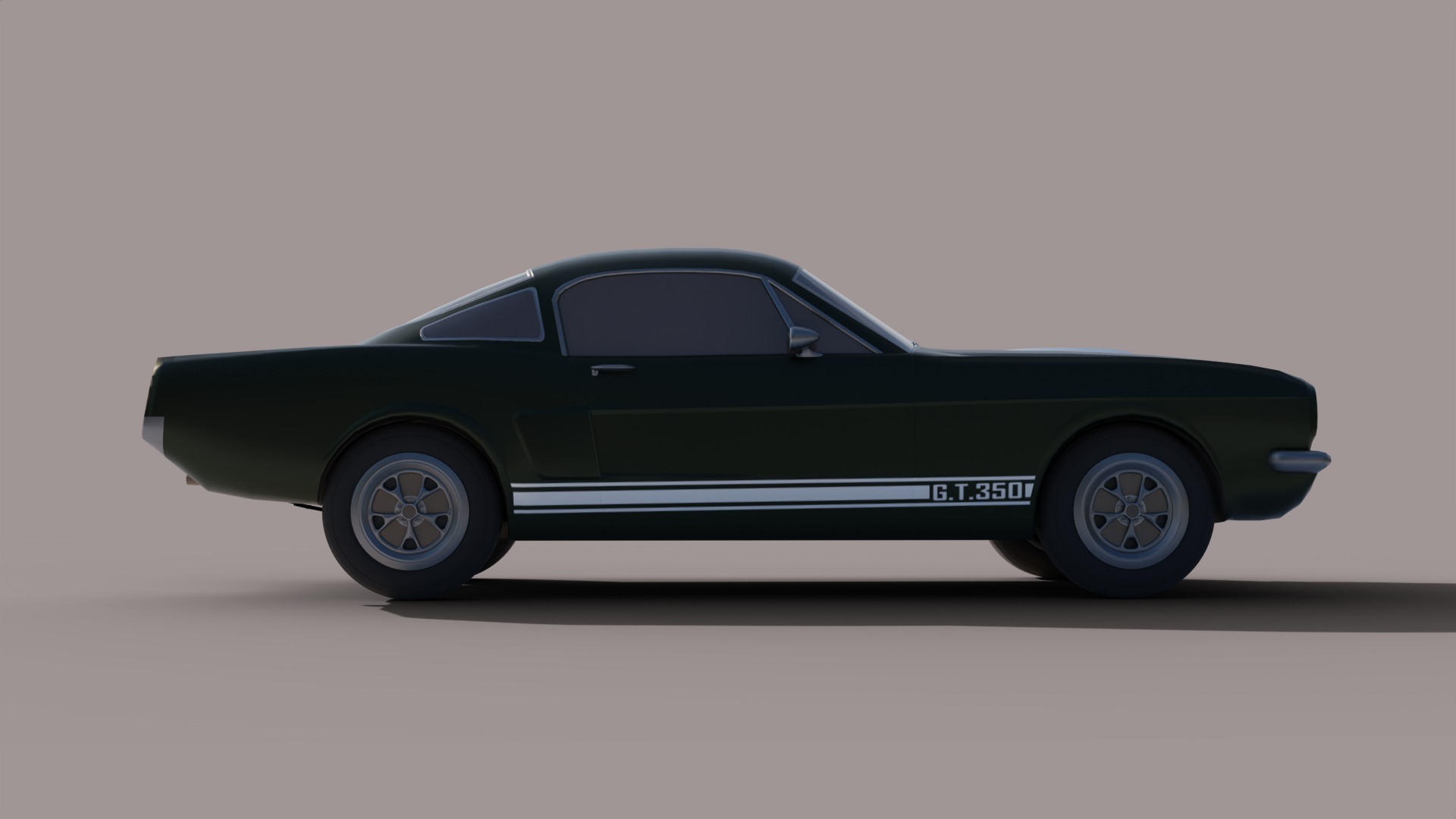 Mustang shelby 1966 GT350 3D model_4