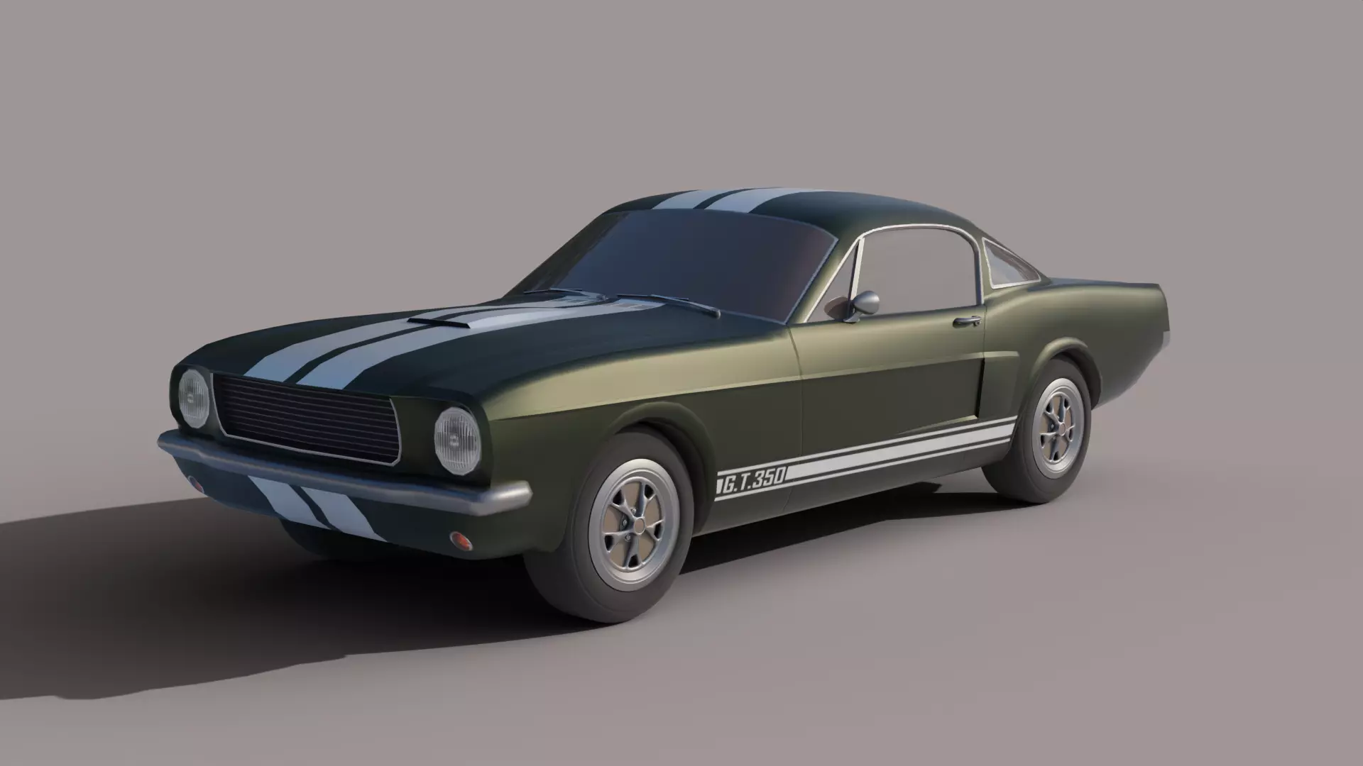Mustang shelby 1966 GT350 3D model_0