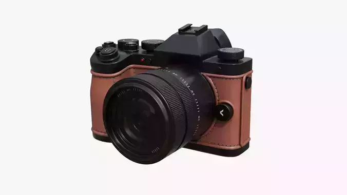 Leatherette DSLR camera