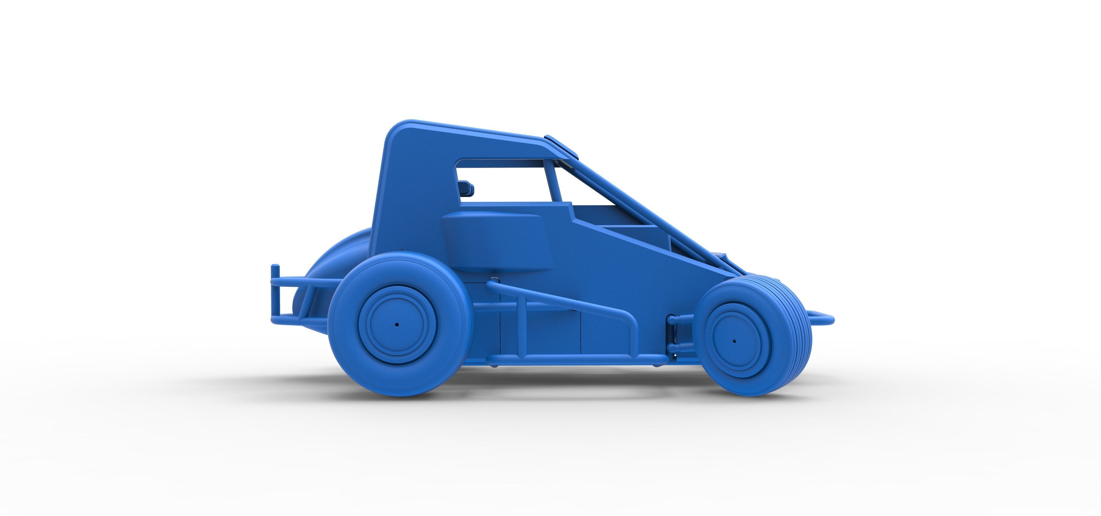 Midget car while turning Scale 1 to 25 3D print model_49
