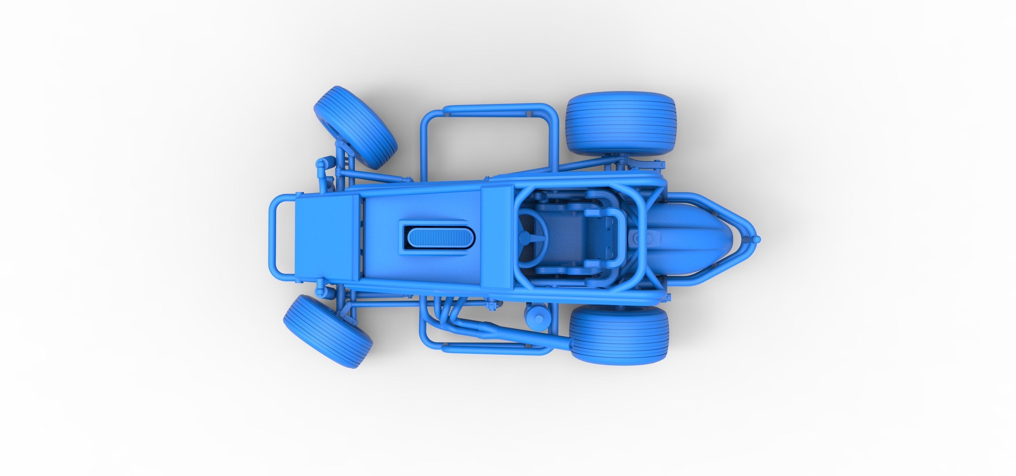 Midget car while turning Scale 1 to 25 3D print model_38