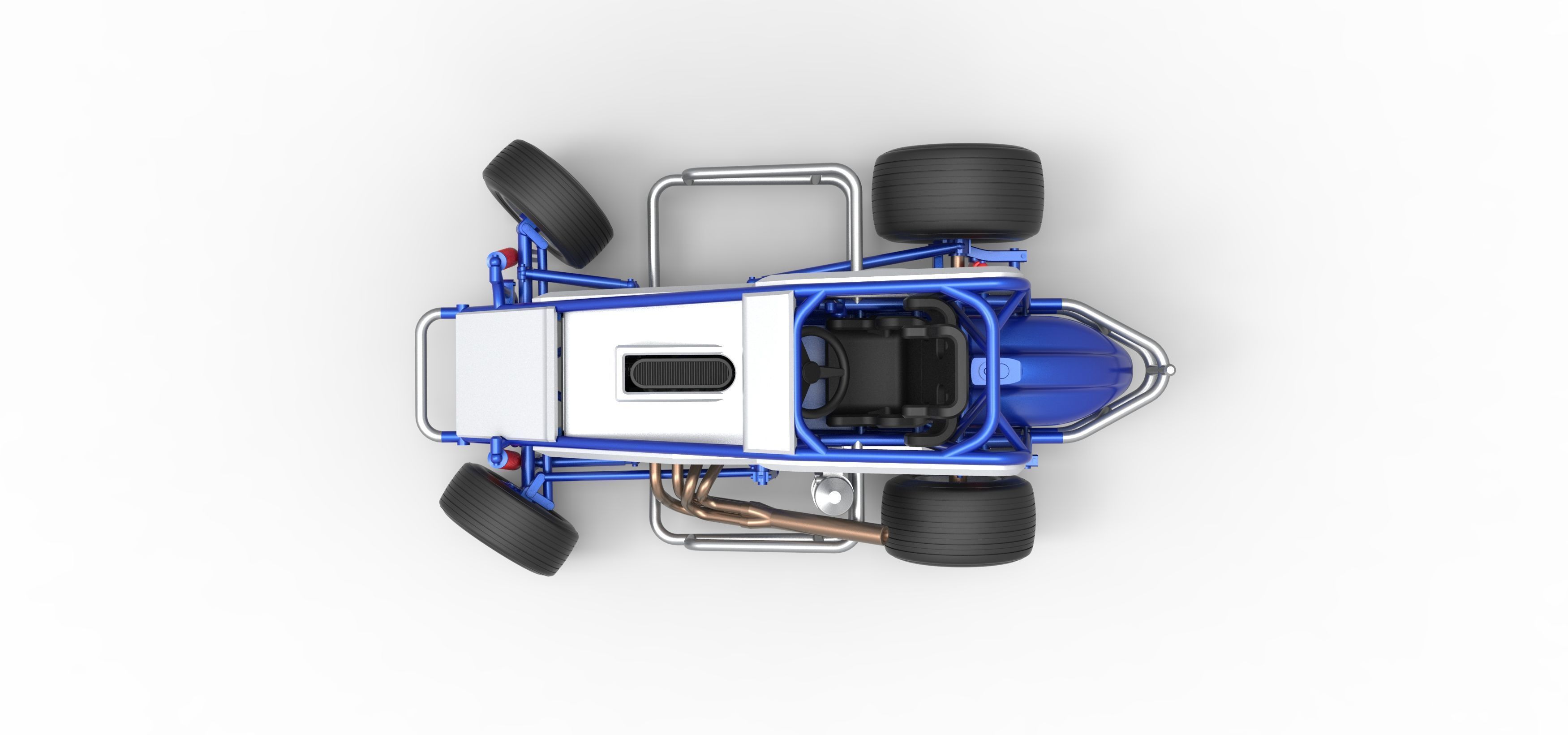 Midget car while turning Scale 1 to 25 3D print model_11