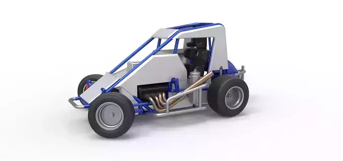 Midget car while turning Scale 1 to 25