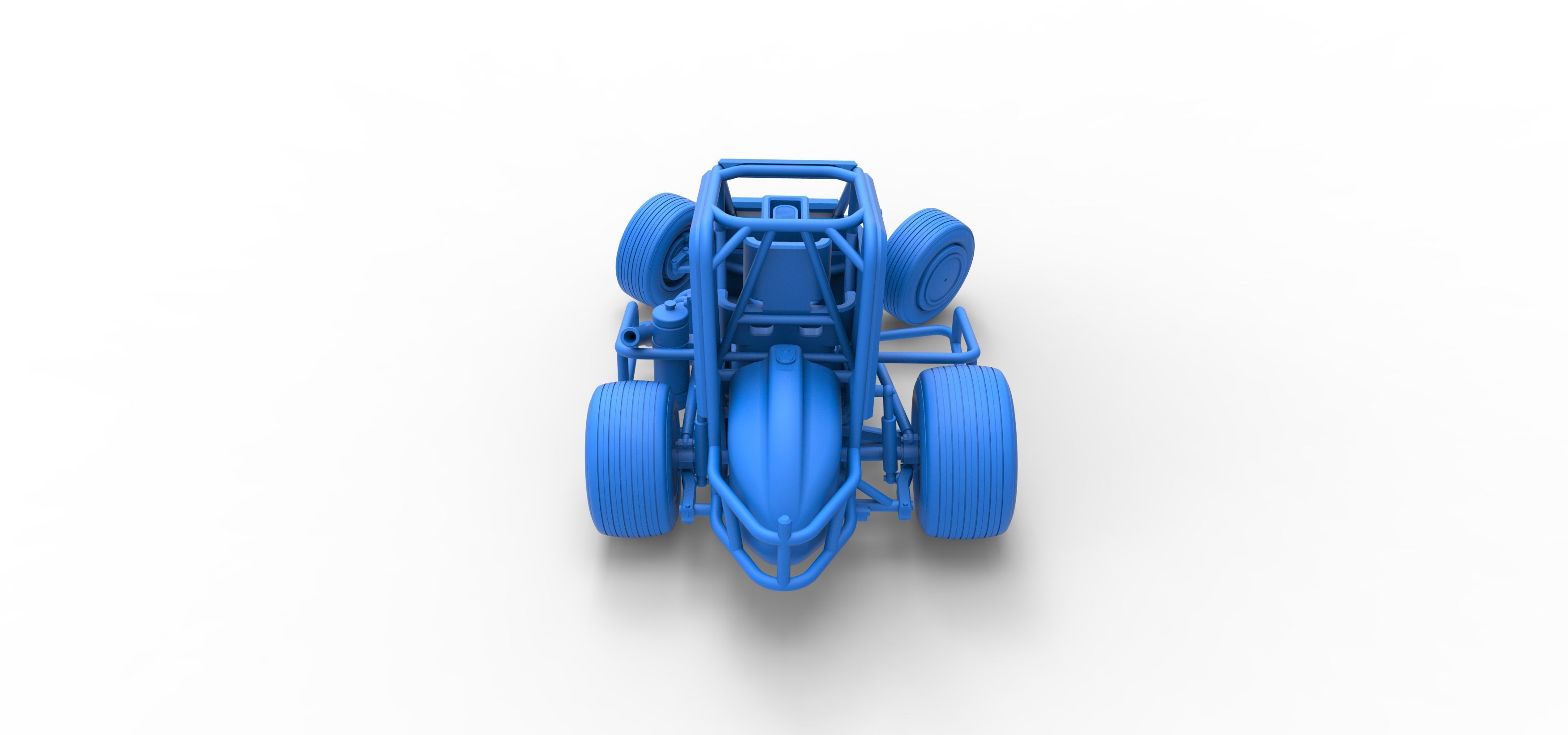 Midget car while turning Scale 1 to 25 3D print model_44