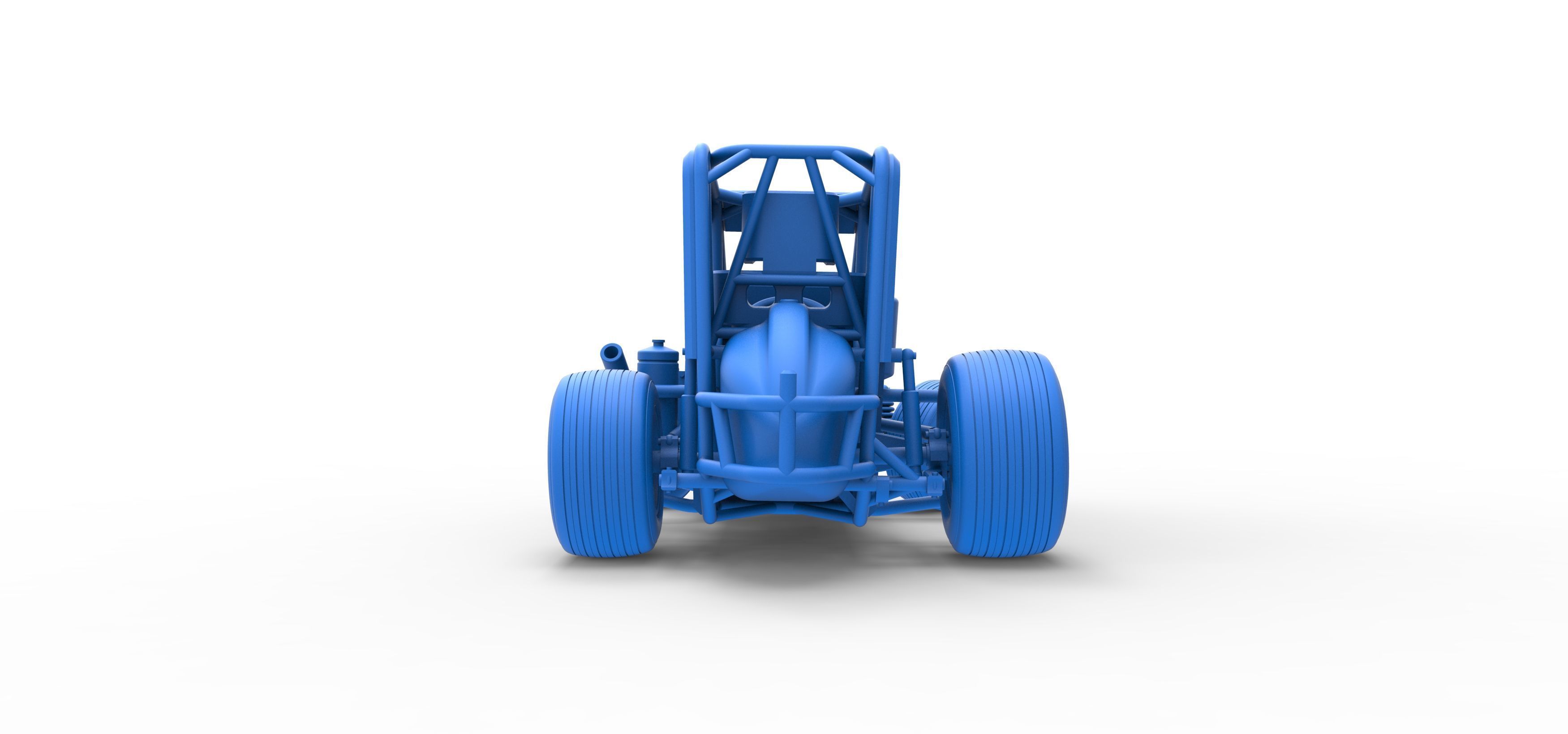 Midget car while turning Scale 1 to 25 3D print model_43