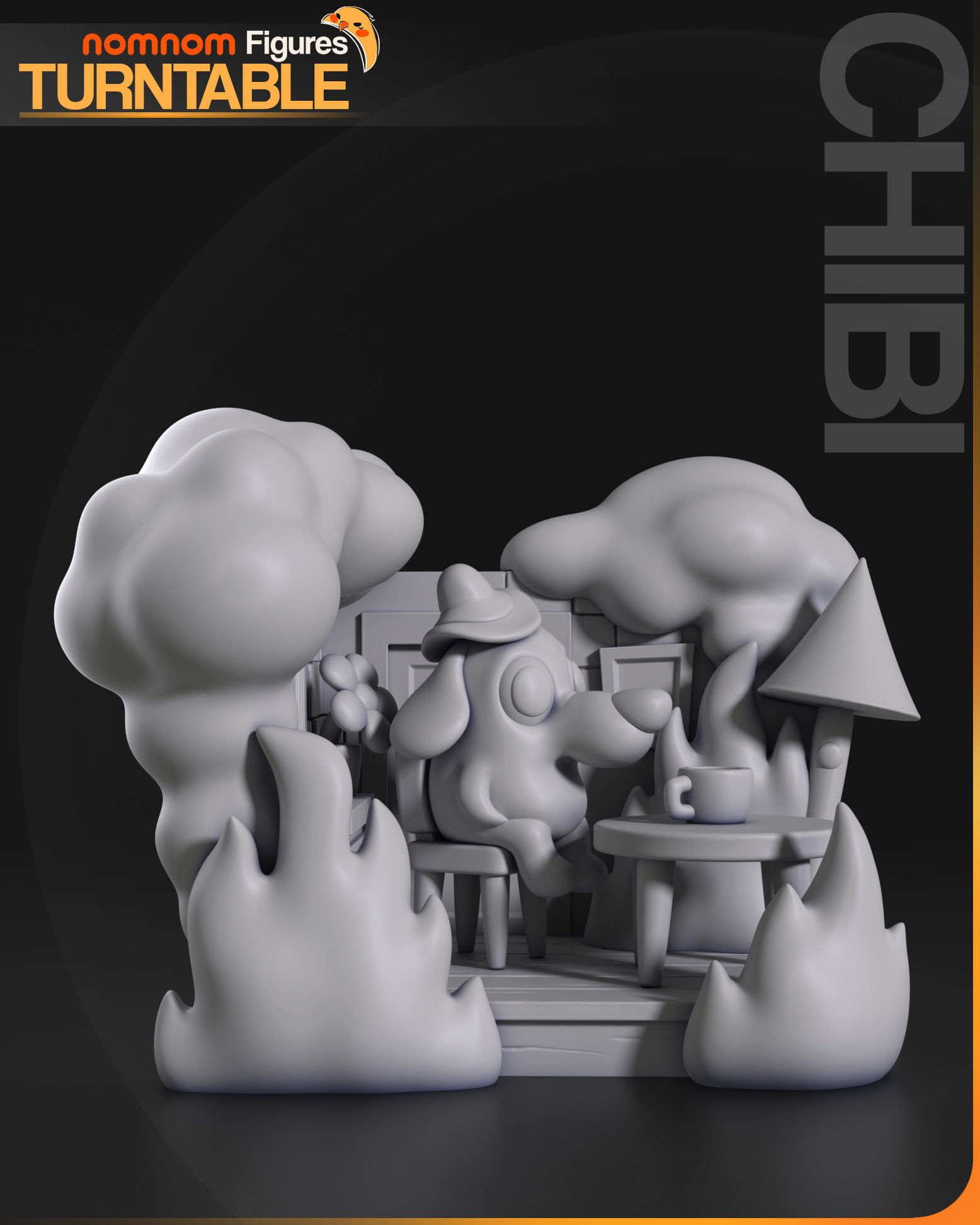 Chibi This is Fine Meme 3D print model_5