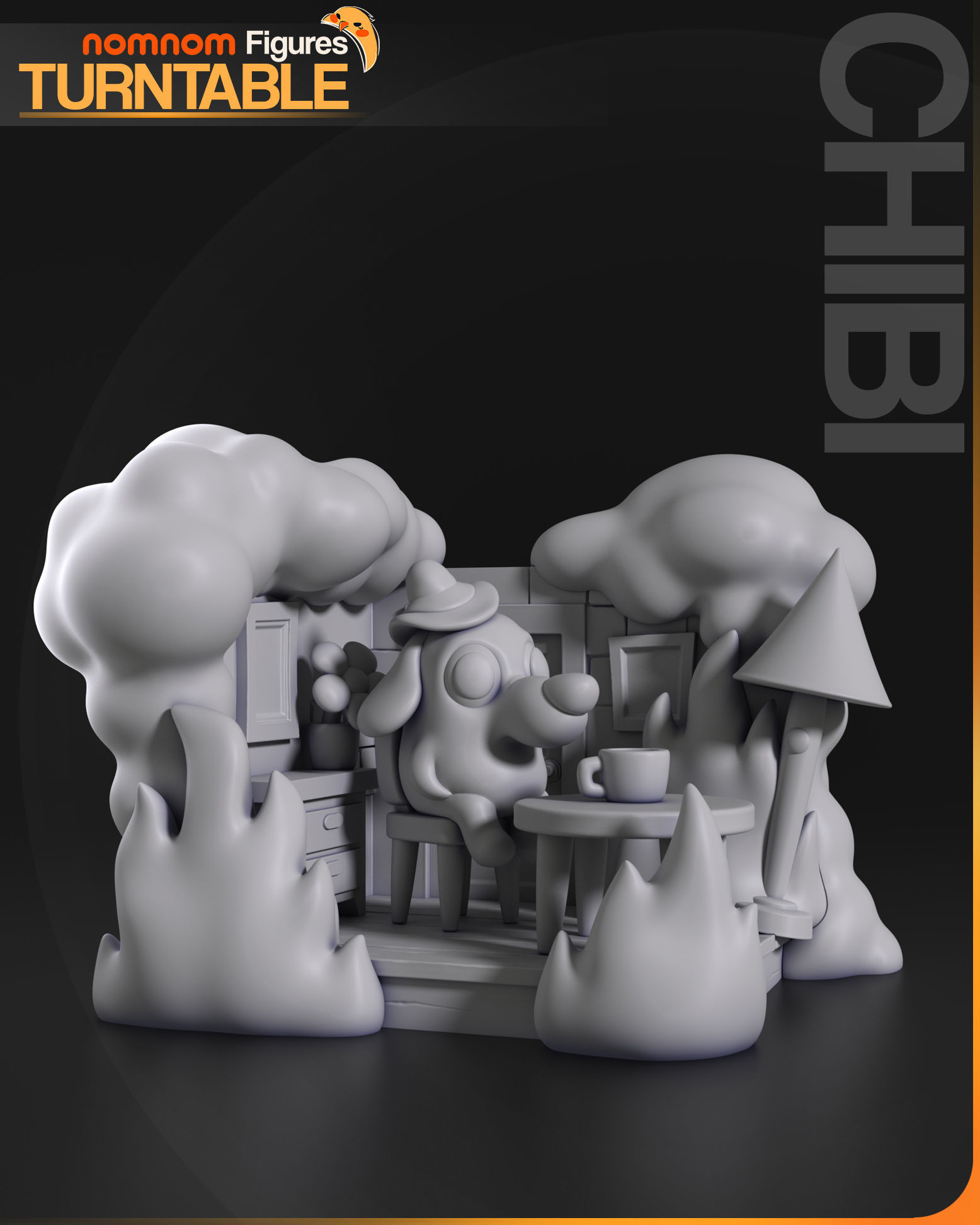 Chibi This is Fine Meme 3D print model_2