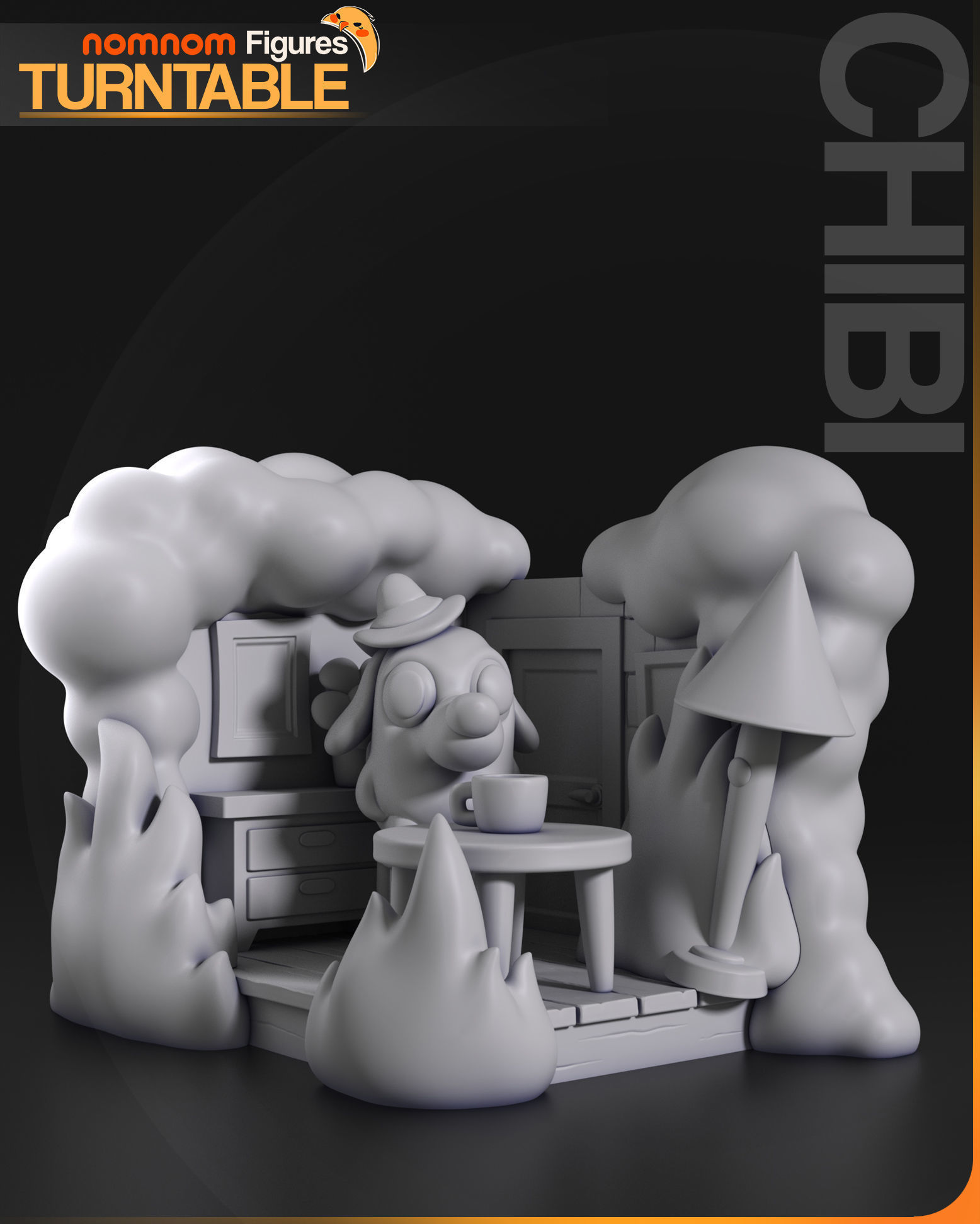 Chibi This is Fine Meme 3D print model_3