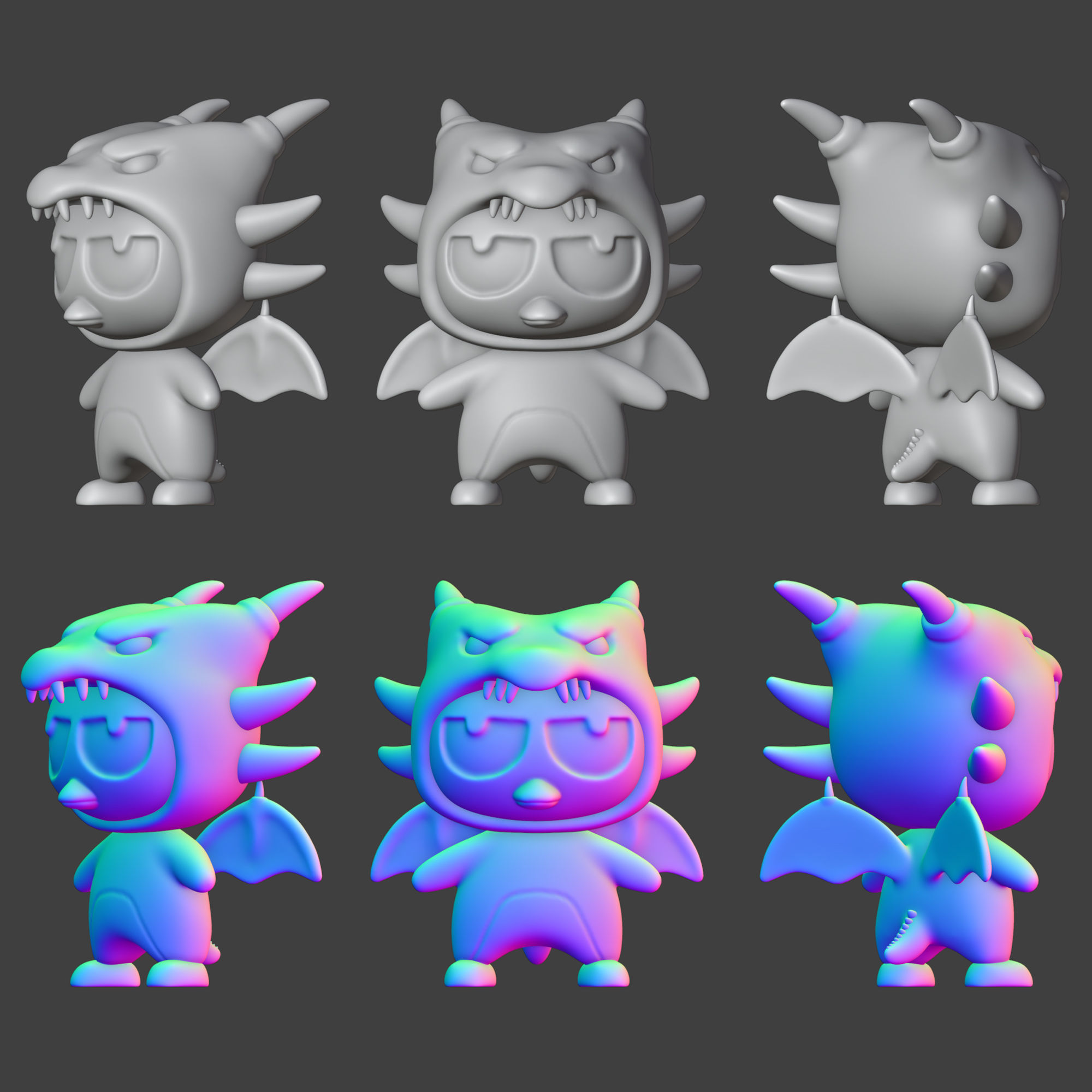 Hello Kitty Bad Badtz maru yugioh 2 designs 3D print model_7