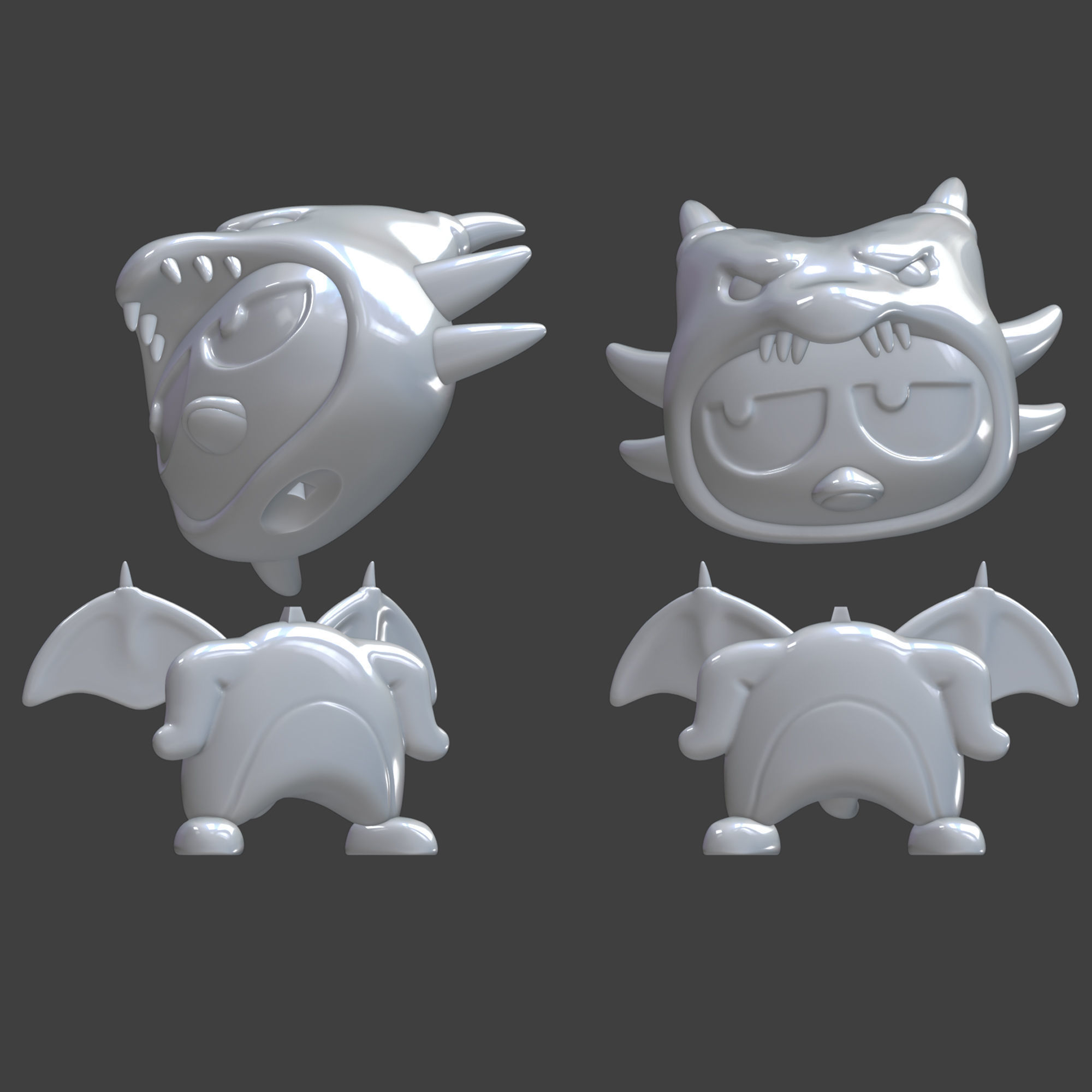 Hello Kitty Bad Badtz maru yugioh 2 designs 3D print model_5