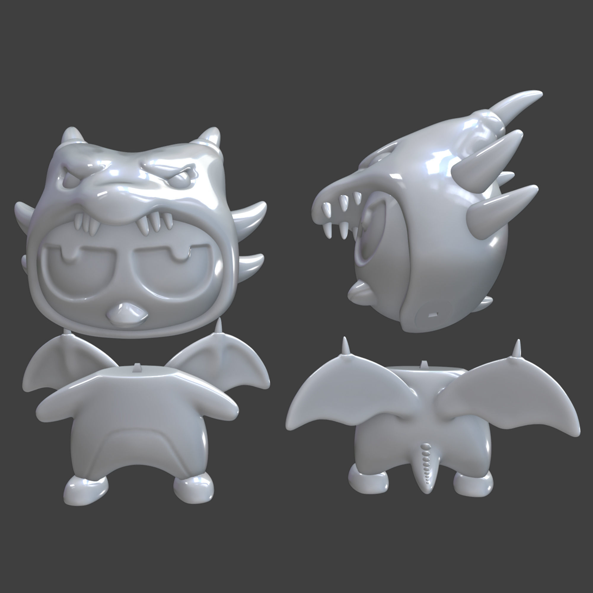 Hello Kitty Bad Badtz maru yugioh 2 designs 3D print model_6
