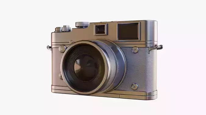 Silver Film Camera 3D model