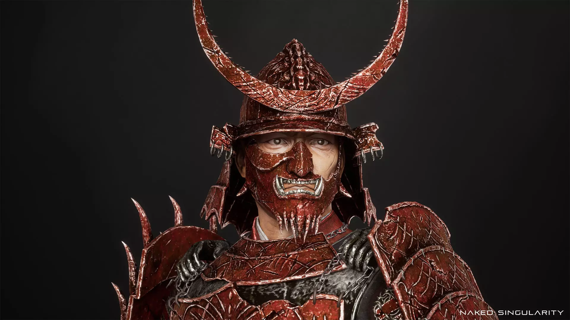 Hell Samurai full armor - Game-ready Low-poly 3D model_11