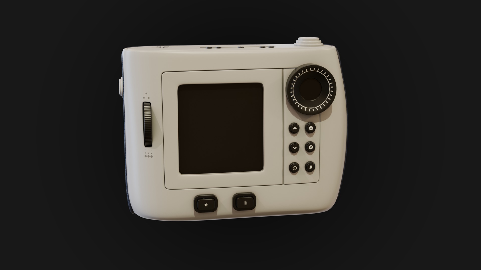 Navy Leather Instant Camera 3D model_4