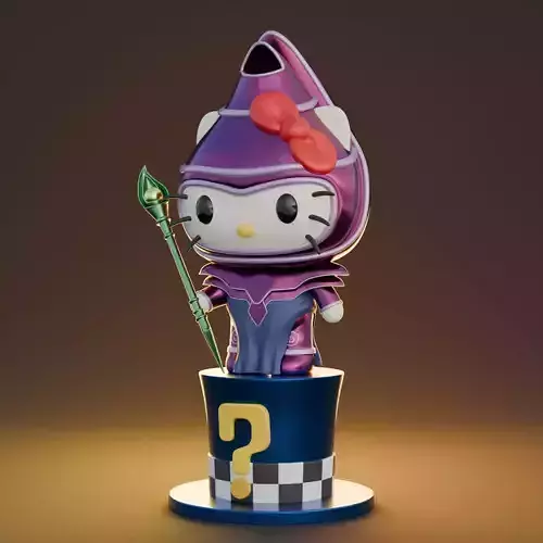 HELLO KITTY - MAGO OSCURO X SOMBRERO MAGICO X YUGIOH 3D print model