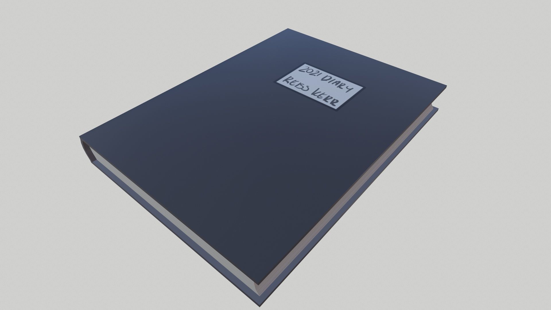 Notebook Low-poly 3D model_3