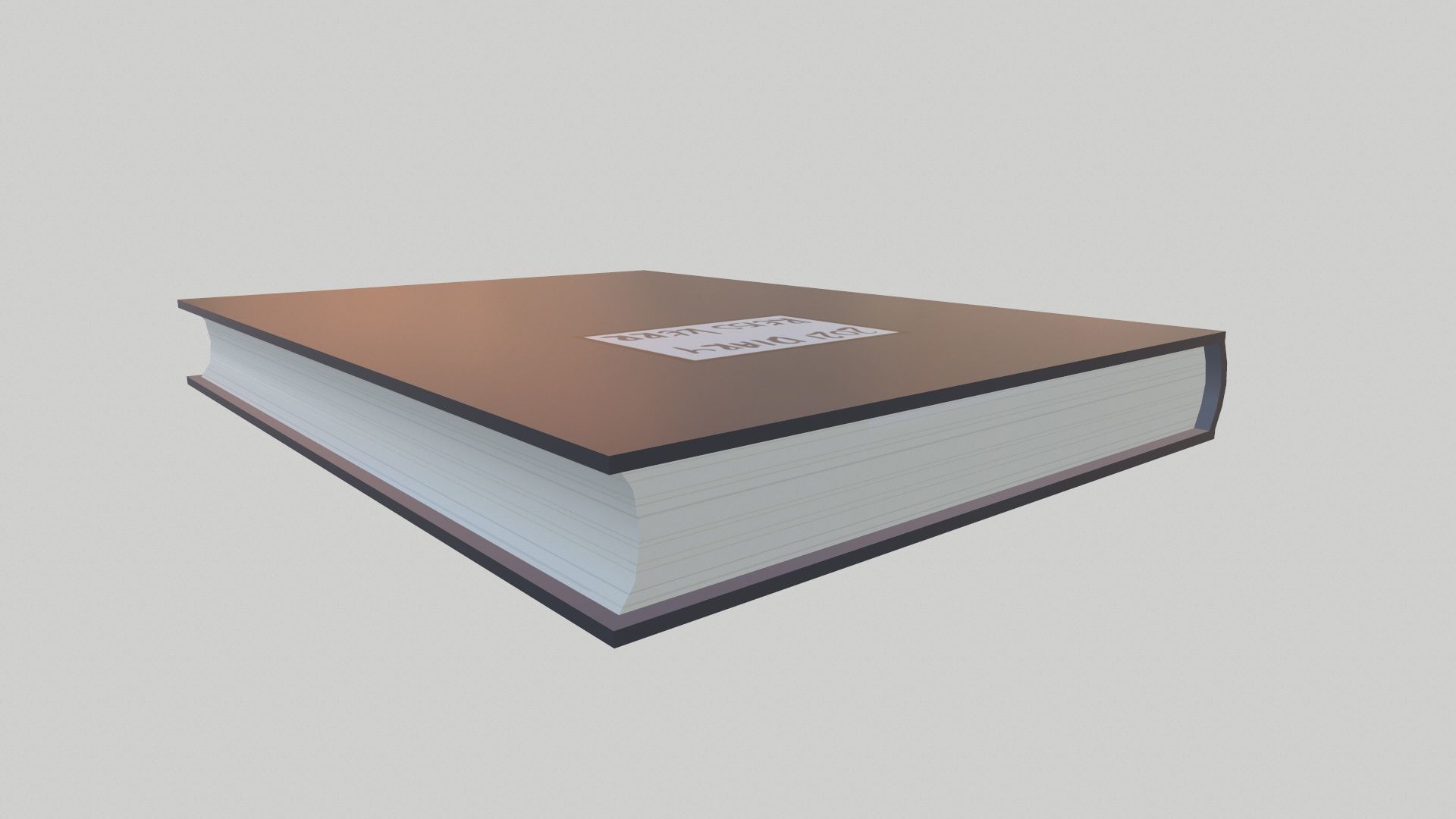 Notebook Low-poly 3D model_5