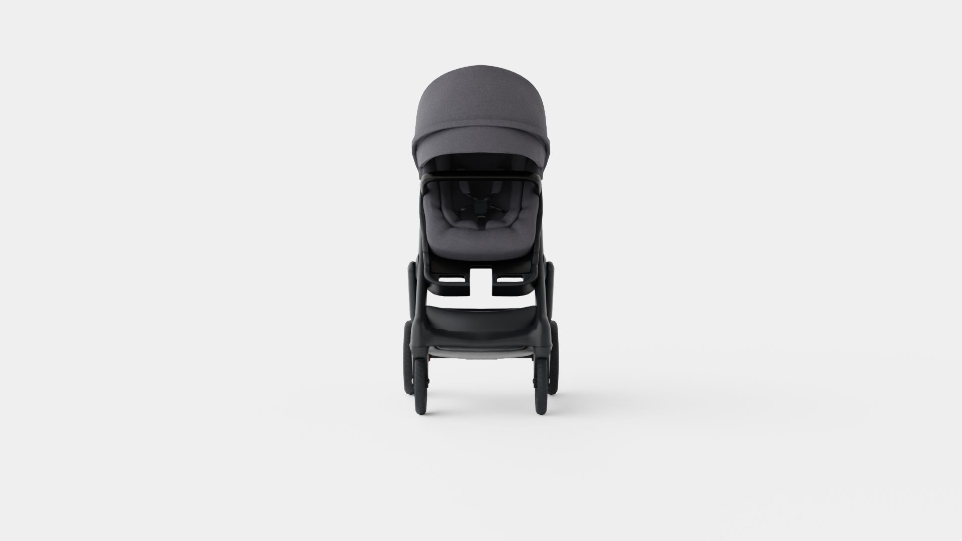 Baby Stroller Low-poly 3D model_4