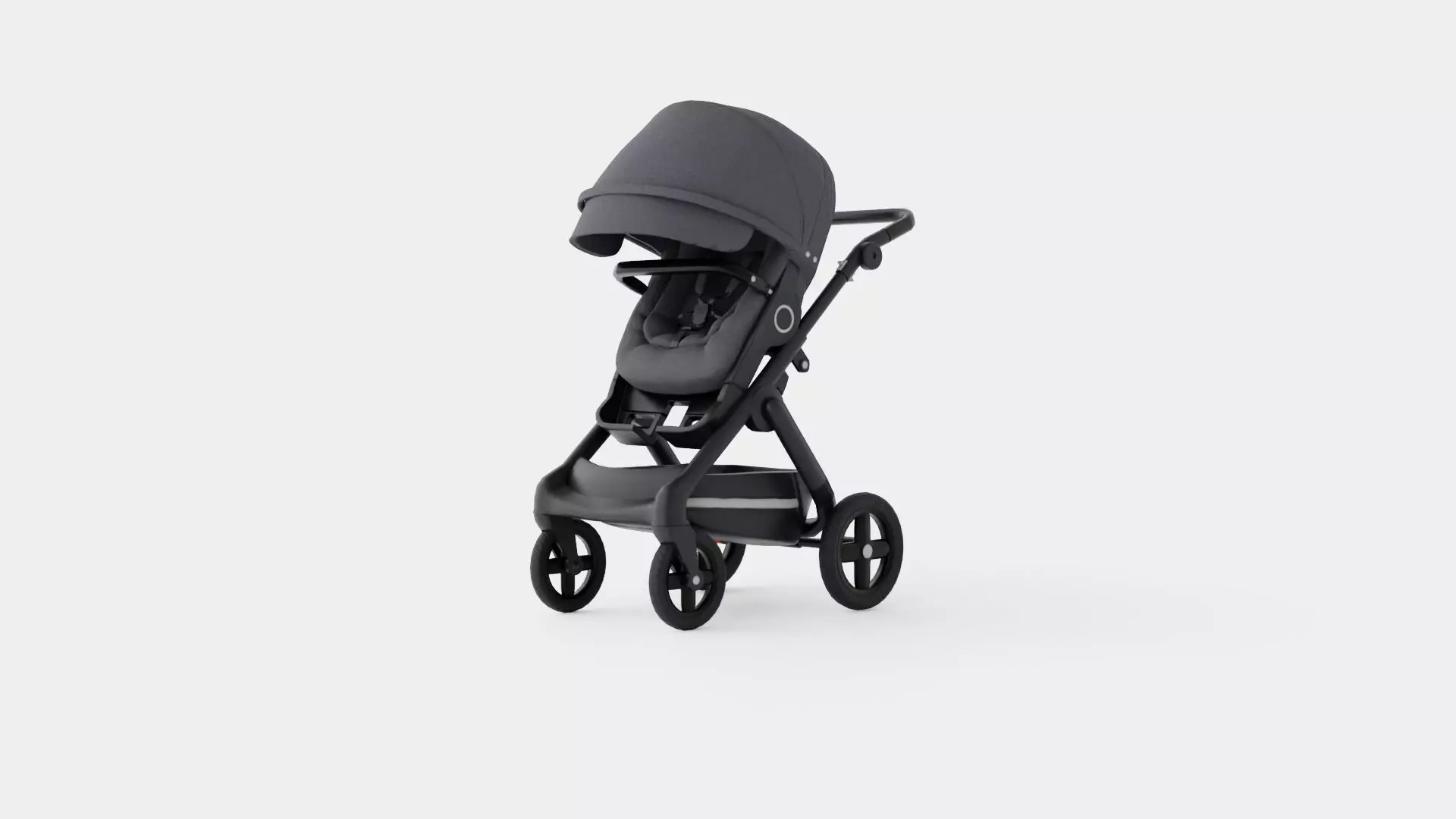 Baby Stroller Low-poly 3D model_0