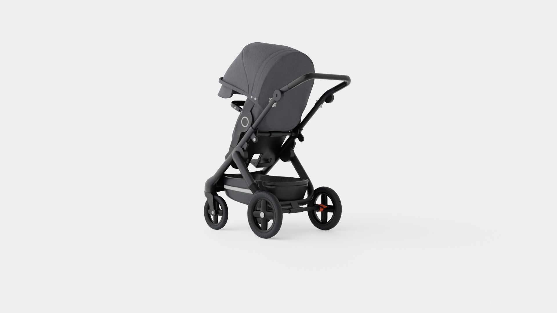 Baby Stroller Low-poly 3D model_2