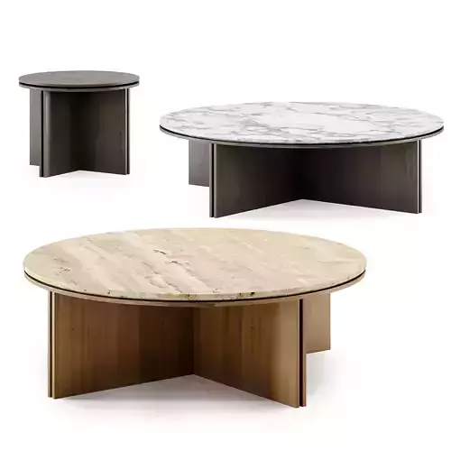 slot round coffee table
