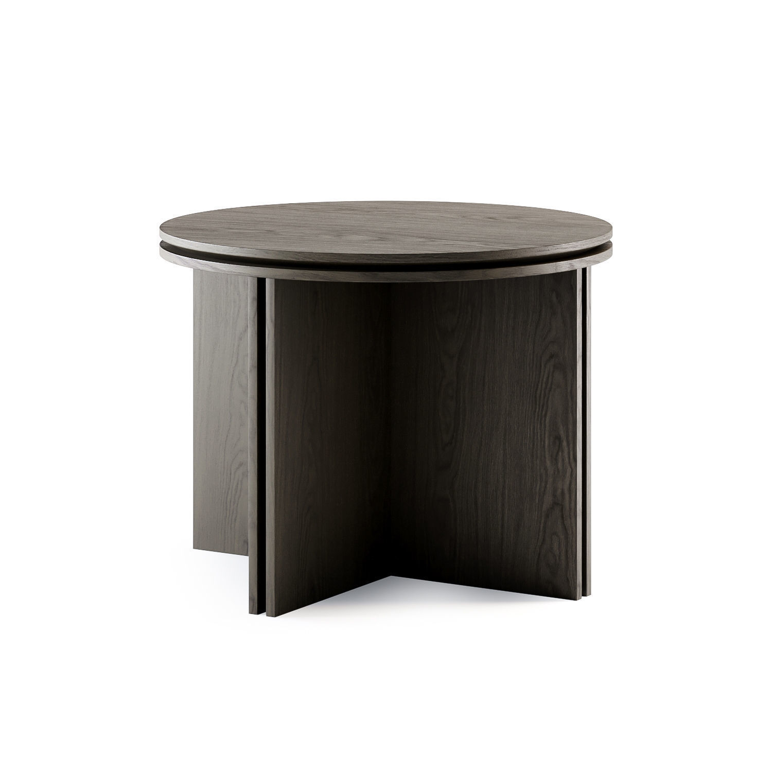 slot round coffee table 3D model_2