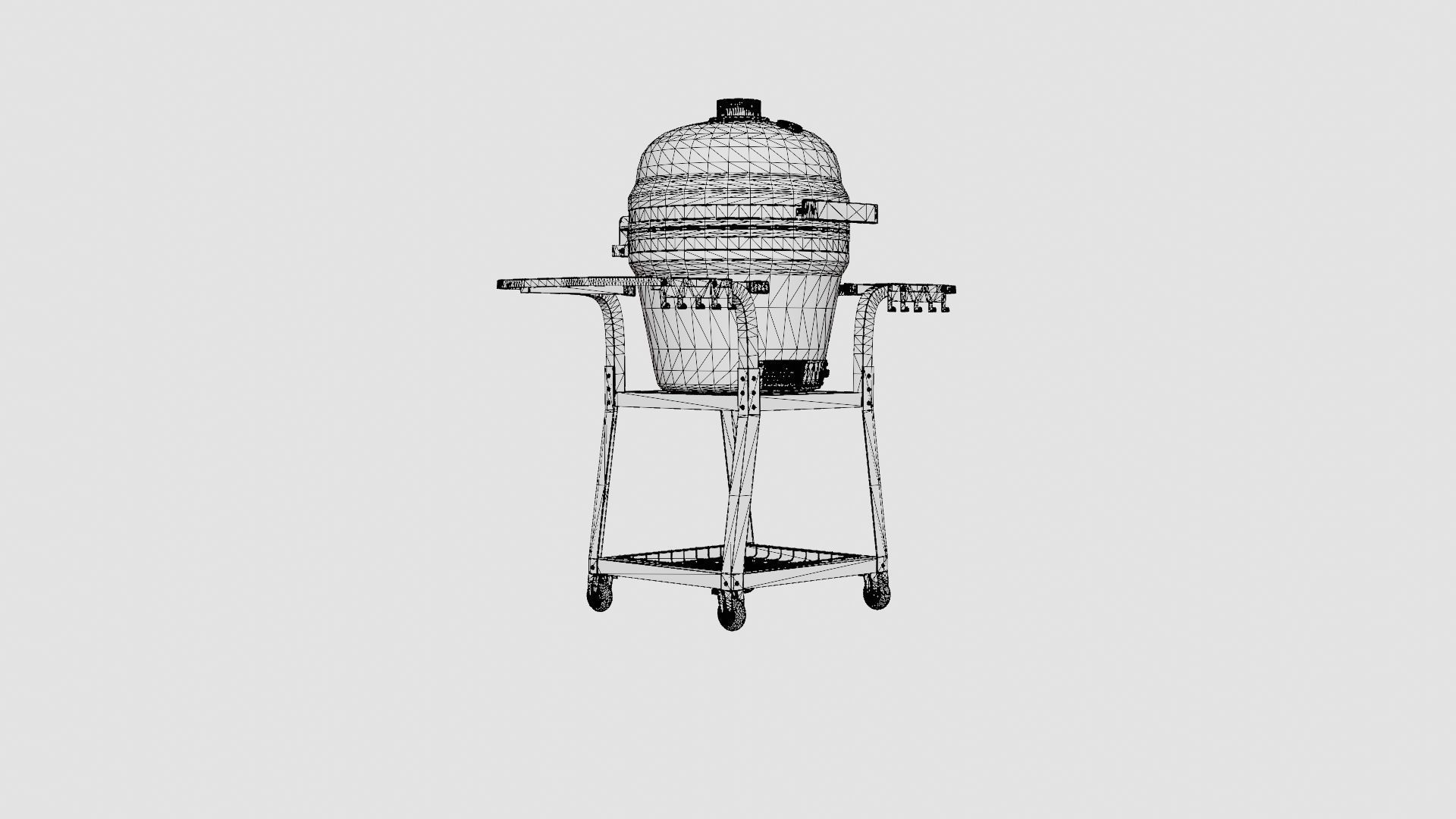 Charcoal Grill Low-poly 3D model_7