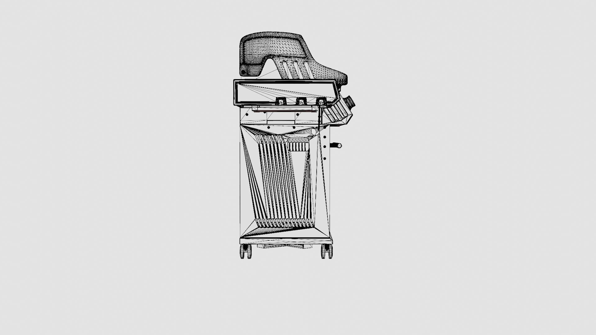 Barbecue Grill Low-poly 3D model_8