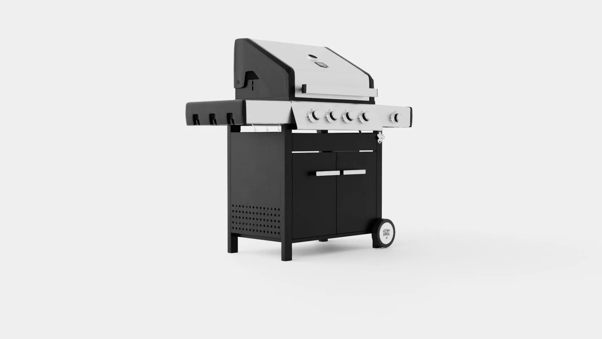 Barbecue Grill Low-poly 3D model_0
