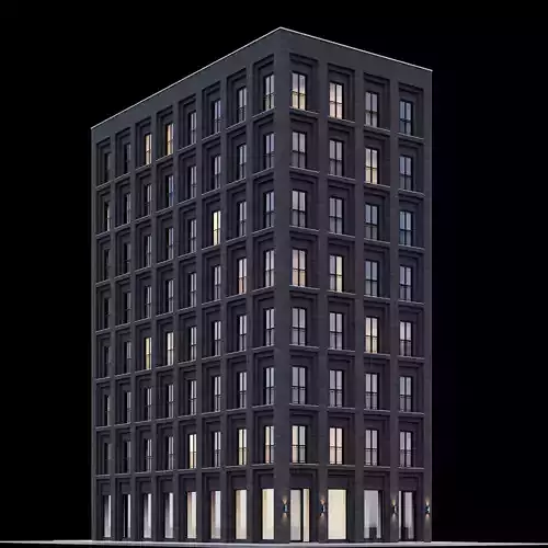 Modern commercial building 6 apartment and office block