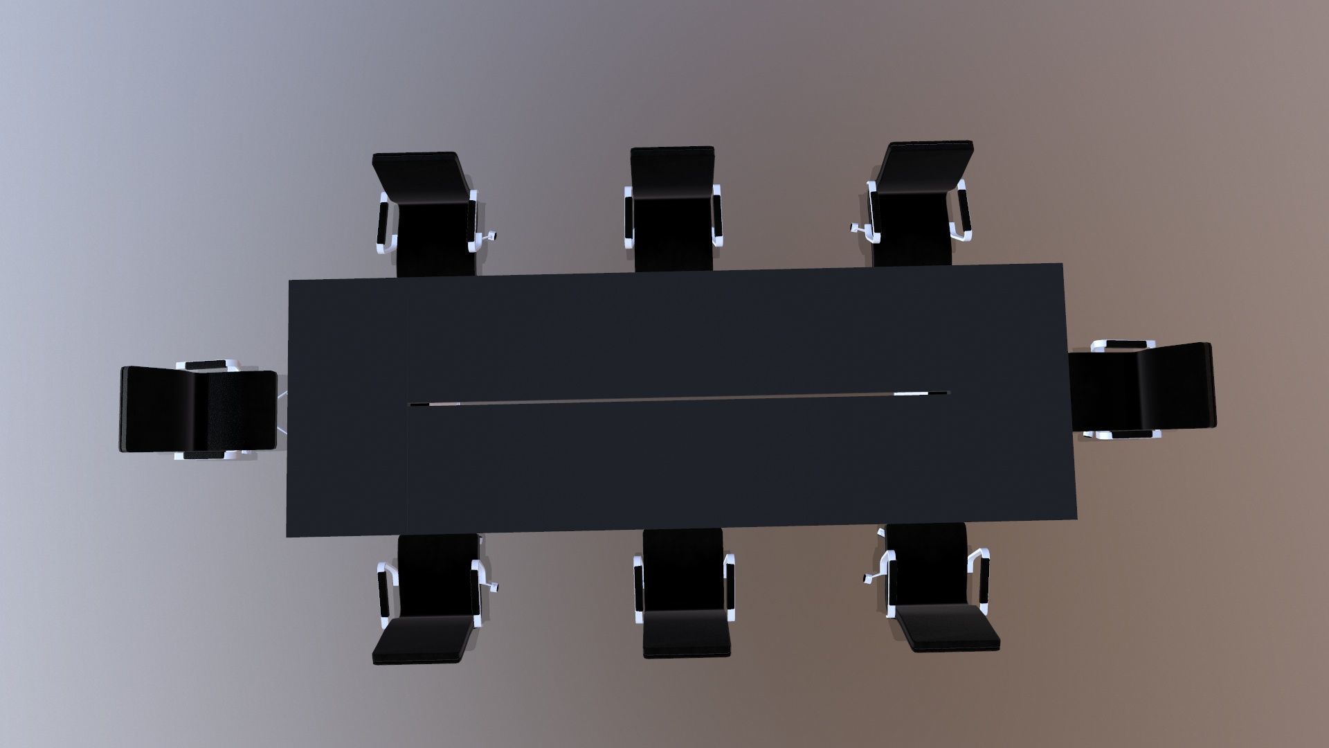 Meeting Table Low-poly 3D model_5