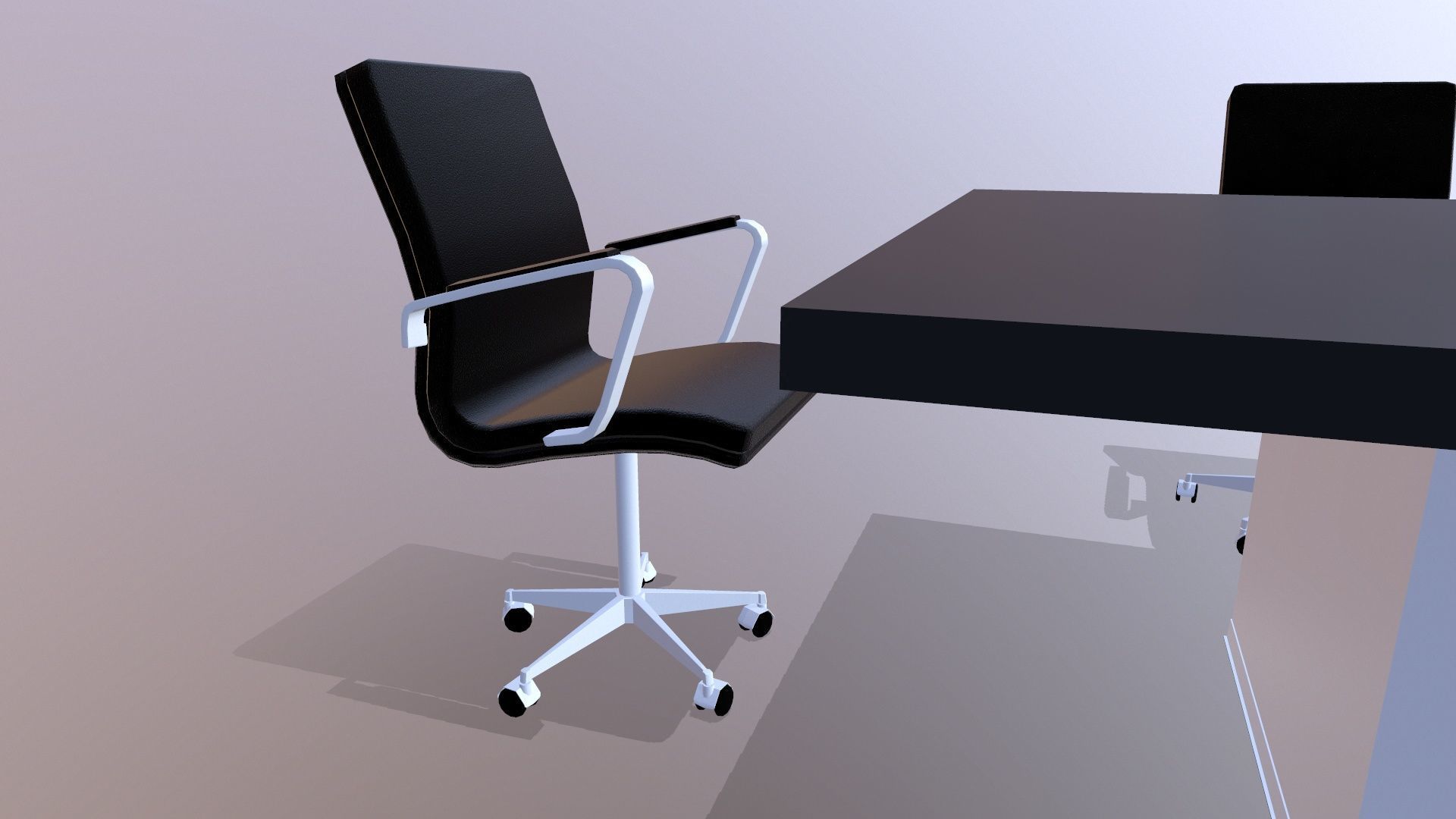 Meeting Table Low-poly 3D model_3