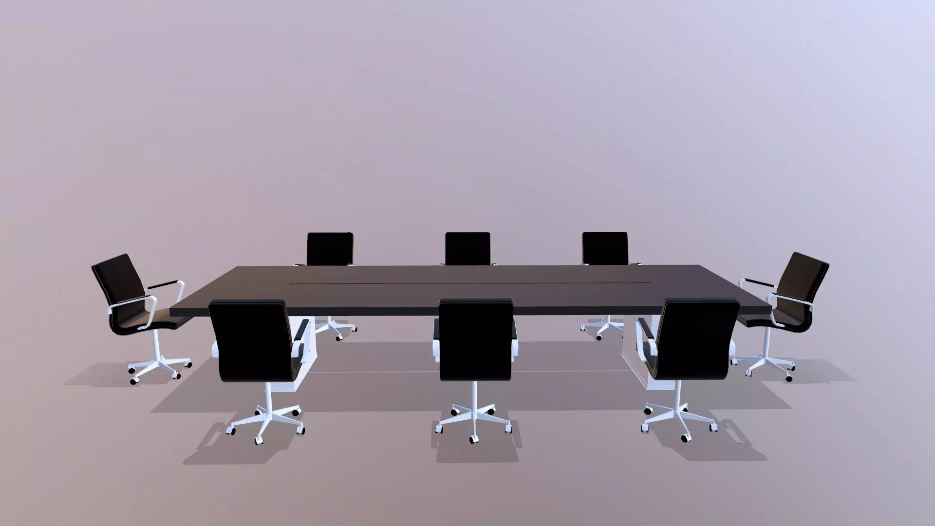 Meeting Table Low-poly 3D model_0
