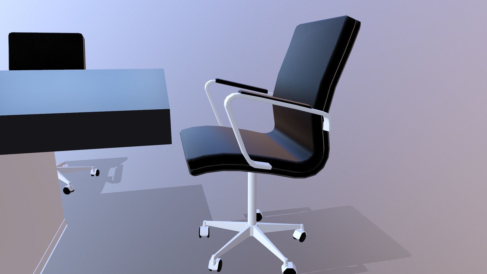 Meeting Table Low-poly 3D model_4