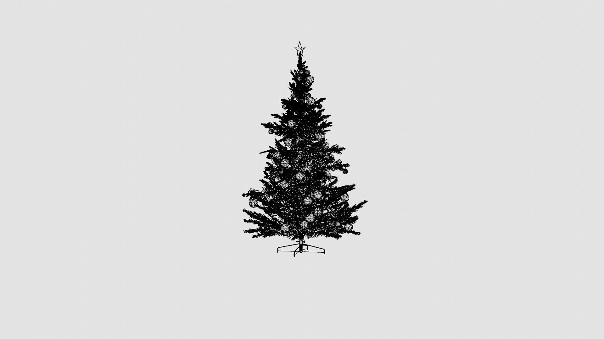 Christmas Tree Low-poly 3D model_7