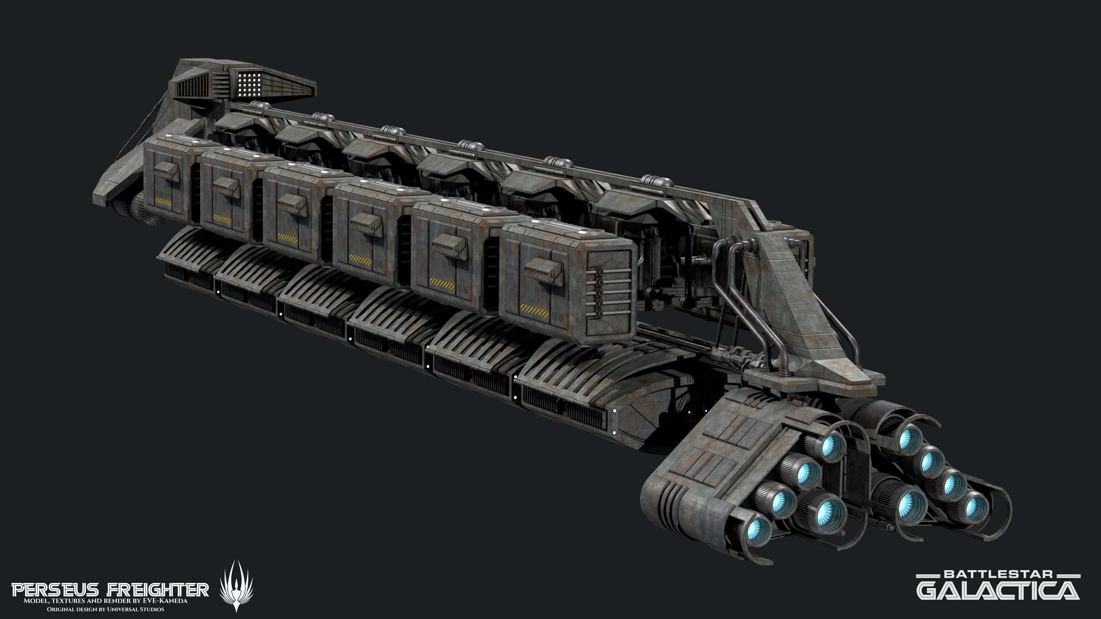 Battlestar Galactica - Perseus Freighter 3D model_4