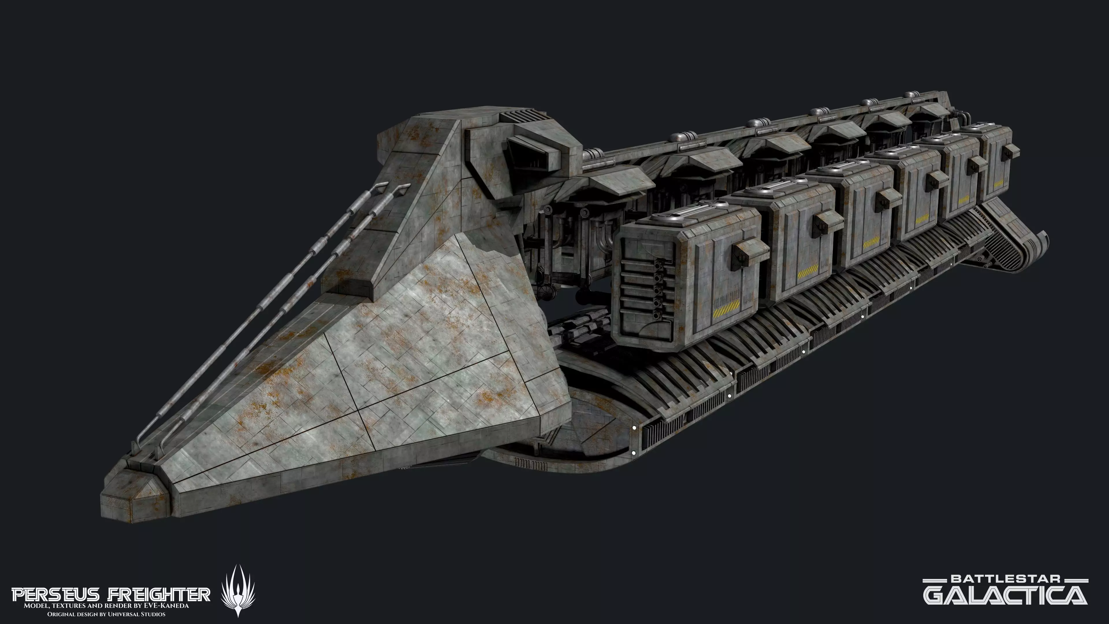 Battlestar Galactica - Perseus Freighter 3D model_0