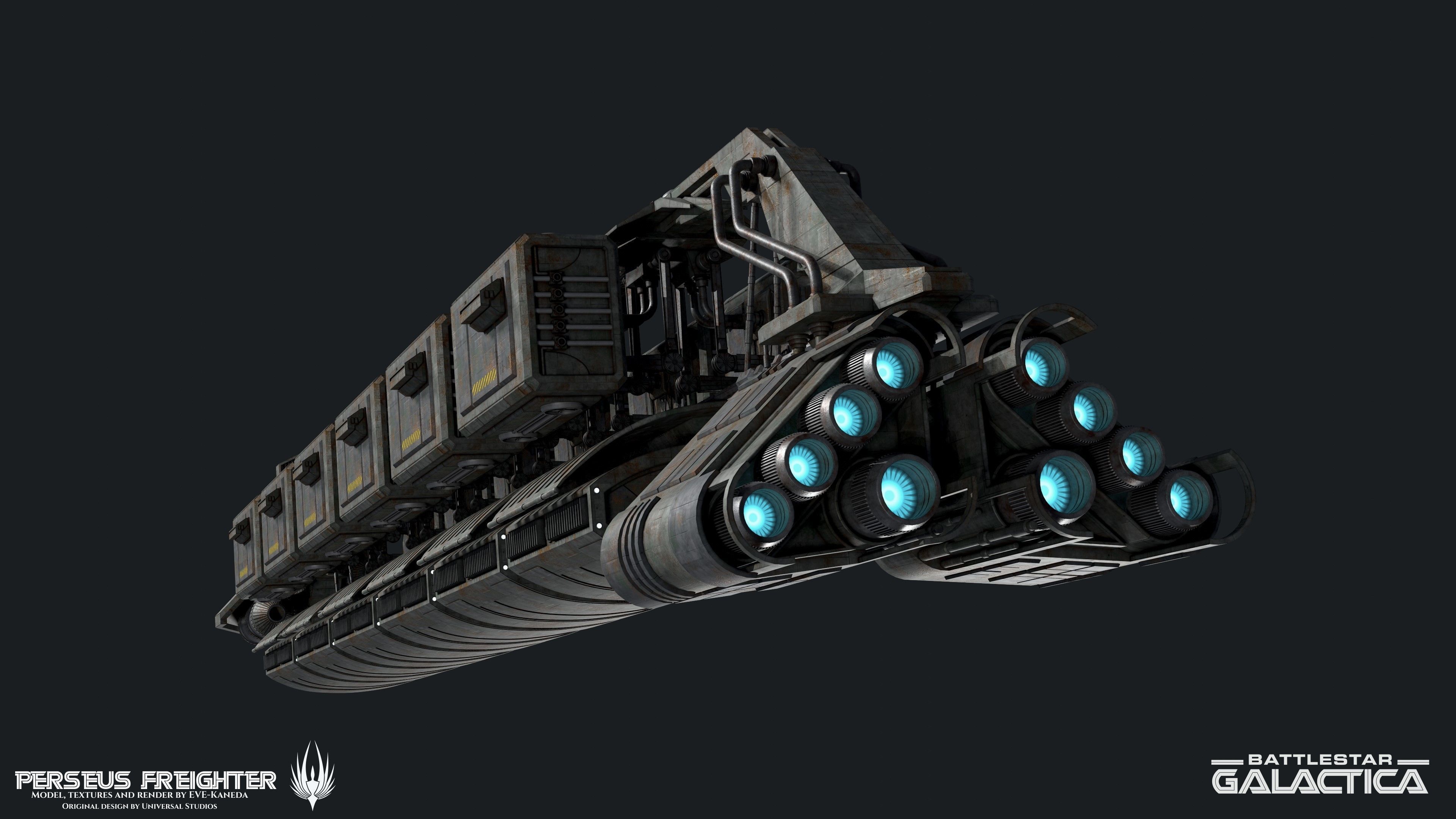 Battlestar Galactica - Perseus Freighter 3D model_3