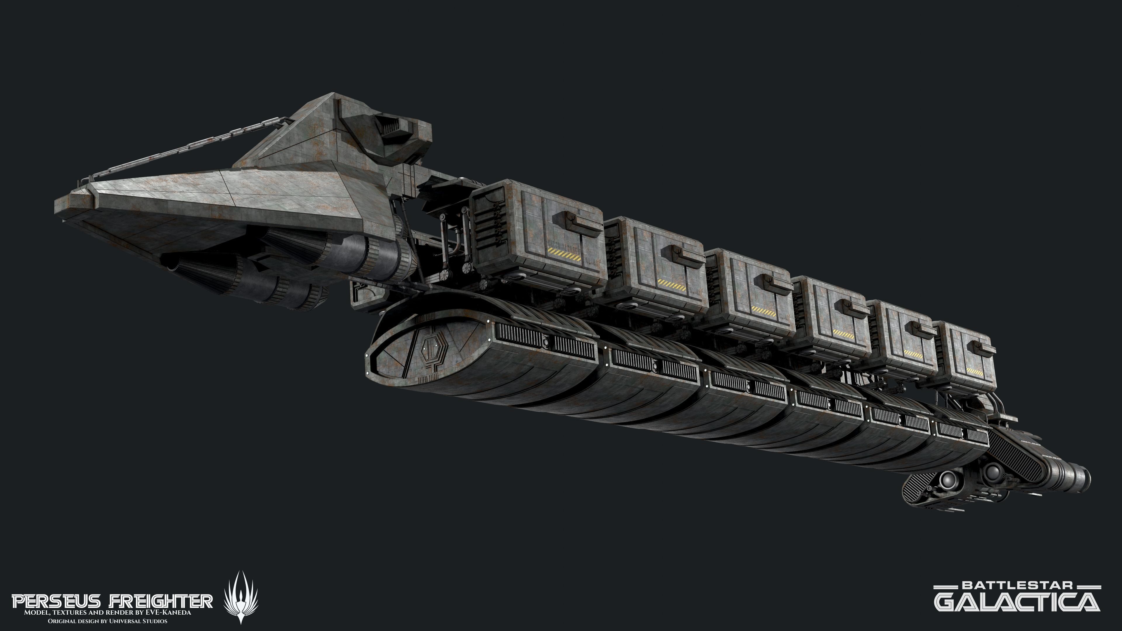 Battlestar Galactica - Perseus Freighter 3D model_2