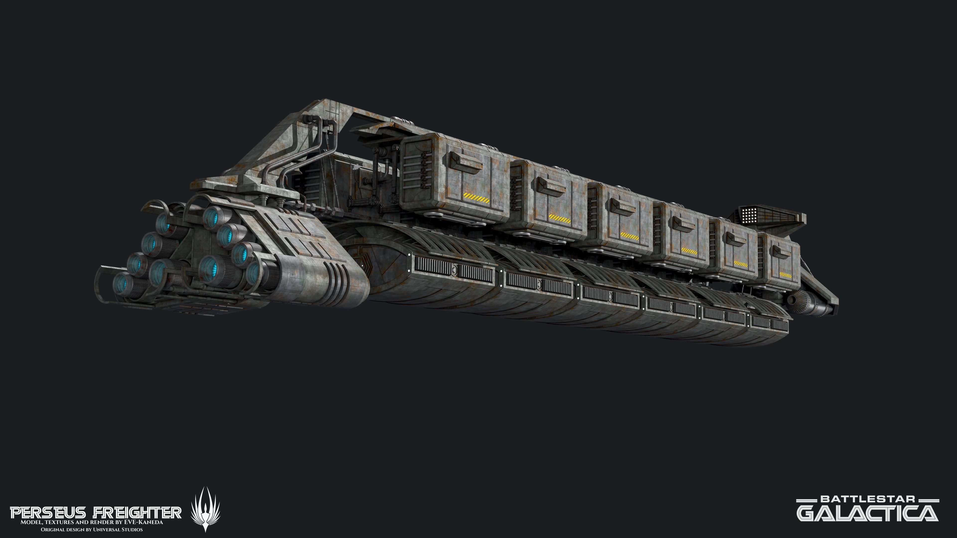 Battlestar Galactica - Perseus Freighter 3D model_8